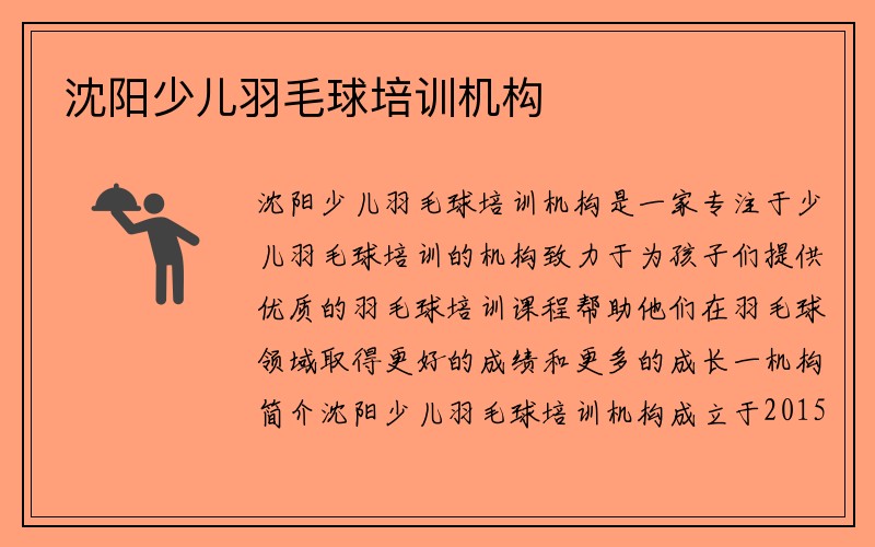 沈阳少儿羽毛球培训机构