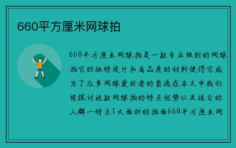 660平方厘米网球拍