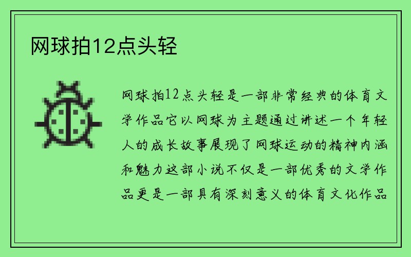 网球拍12点头轻