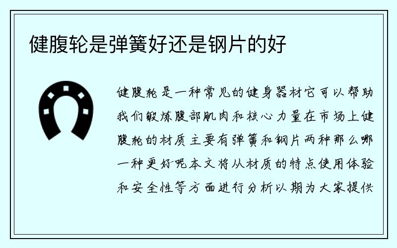 健腹轮是弹簧好还是钢片的好